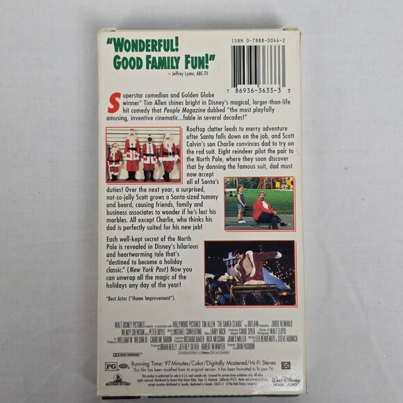 The Santa Clause VHS Tim Allen Disney Holiday Classic - Picture 2 of 2